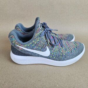 Nike Lunarepic Flyknit 2 Women's Size 8.5 Running Shoes Gray Multicolor